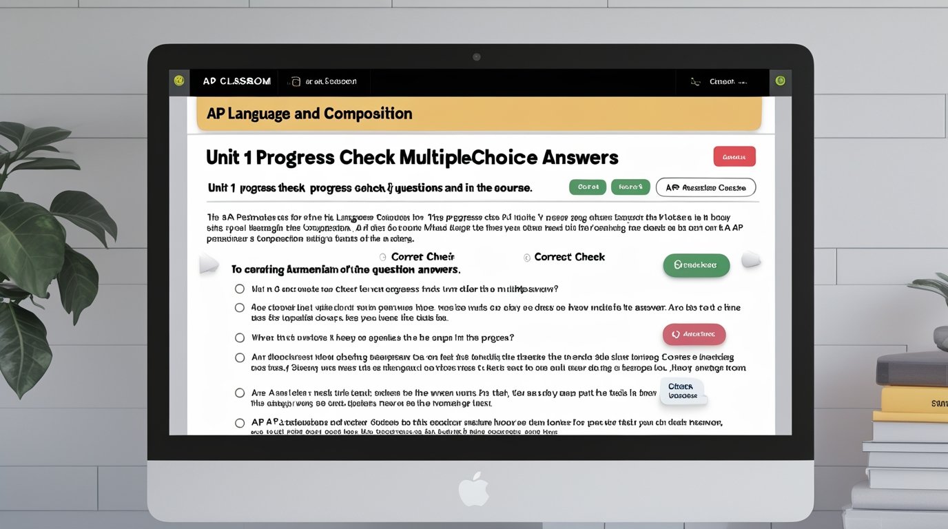 AP Classroom Unit 1 Progress Check MCQ Answers Ap Lang