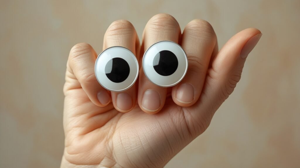 Hand With Googly Eyes Show Frieda
