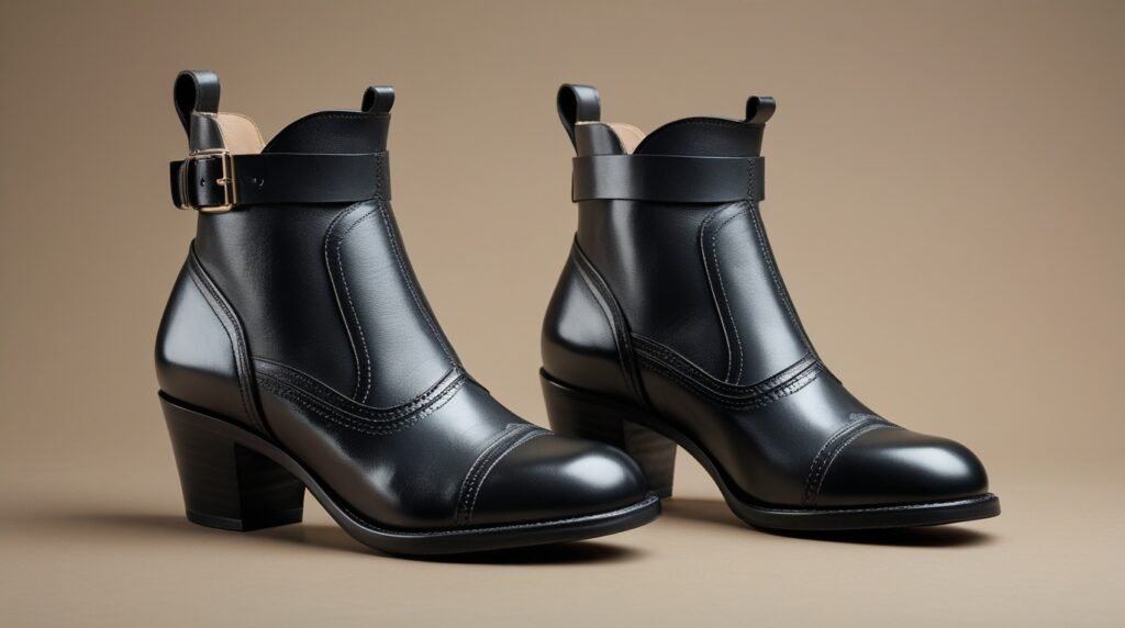 Black Leather Boots for Women