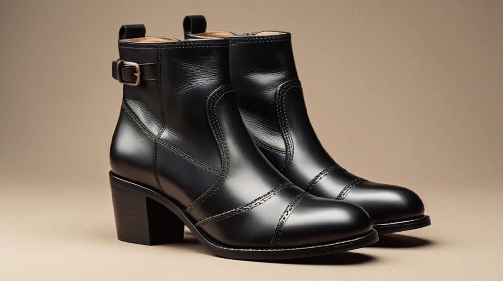 Black Leather Boots for Women