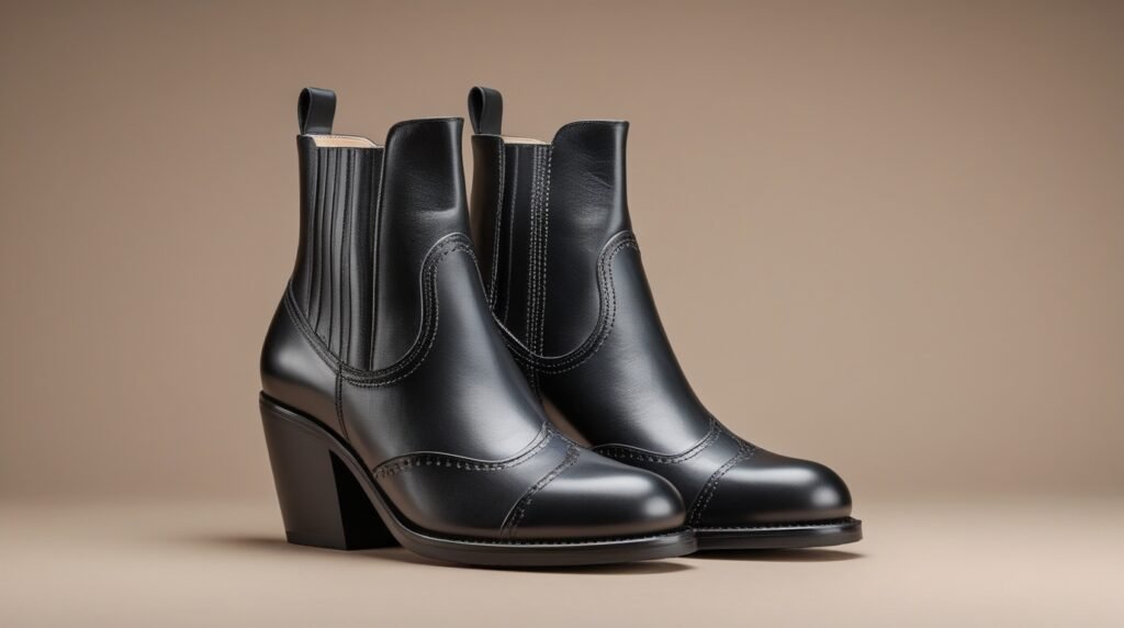 Black Leather Boots for Women
