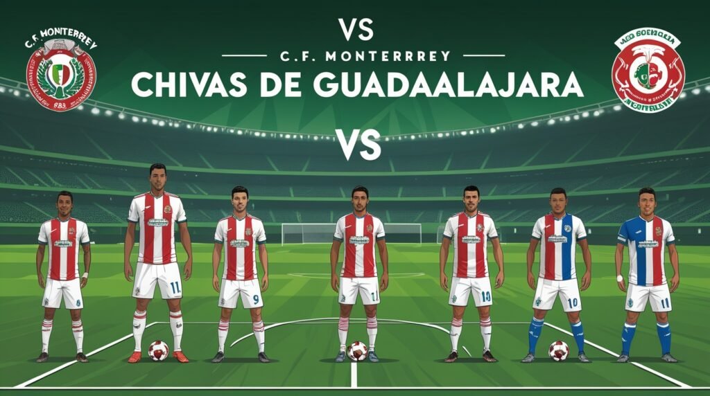 Chivas de Guadalajara vs C.F. Monterrey Lineups