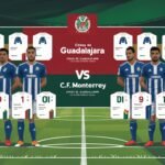 Chivas de Guadalajara vs C.F. Monterrey Lineups